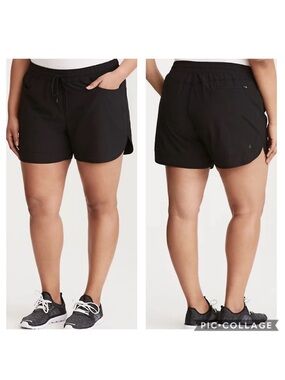 Torrid 2X Black Active Running Shorts